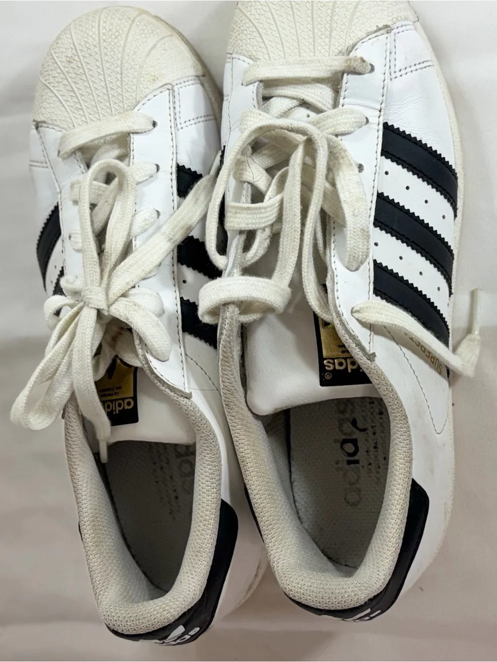 Classic White & Black Men’s Leather Sneakers